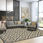 SAND MINE 6 x 9 Ft Reversible Mats, Plastic Straw Rug, Modern Area Rug - Image 5