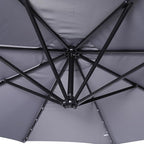 Flash Furniture Sedona Round Solar Cantilever Umbrella, Commercial Grade - Image 11