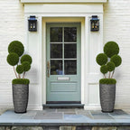 QCQHDU Large Tall Dark Gray Planters Set of 2-9 Gallon 12" Round Outdoor - Image 4