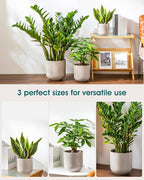 vancasso 6+8+10 inches Ceramic Plant Pots, Planters - Image 5
