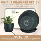 Plant Pots 10/9/8/7.5/7 inch Set of 5, Flower Pots - Image 3