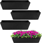 Adnee 4 Pcs 24 Inch Fabric Plant Window Box Liners-Rectangular Non-Woven by Adnee