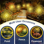 Solar Garden Lights Outdoor, 6 Pack 120 LED Twinkling Firework Lights Decorative - Image 6