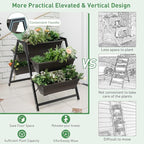 Giantex Set of 2 Vertical Raised Garden Bed, 5 Planter Boxes Container - Image 8