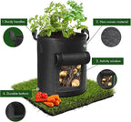 5-Pack 10 Gallon Potato Grow Bags, Garden Planting Bag - Image 3