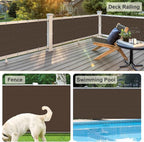 LOVE STORY 3.3'x19.7' Brown Balcony Screen Privacy Fence Cover UV Protection - Image 4