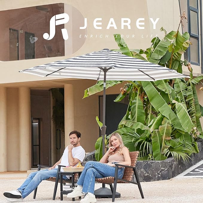 JEAREY 9FT Outdoor Patio Umbrella Outdoor Table Umbrella - Image 6