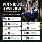 Hanging Hammock Chair Swing – Hanging Chair Outdoor & Indoor - Image 3