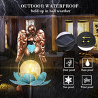 Solar Garden Lights Metal Flower Decor Colorful Solar Pathway Light - Image 5