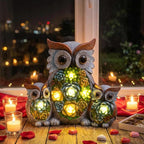 Solar Garden Statue Owl Decor – Cute Owl Family Figurines - Image 6