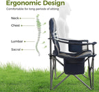 ALPHA CAMP Heavy Duty Camping Chair 500LBS Capacity, Oversized Folding Chair - Image 9