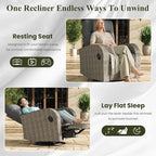 LayinSun Oversized Wicker Outdoor Swivel Glider Recliner - Image 5