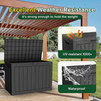 TARKARI 45 Gallon Lockable Resin Deck Box, Waterproof & UV-Resistant Outdoor - Image 4