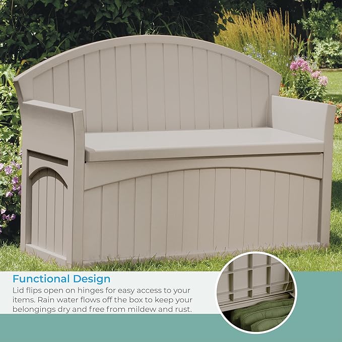 Suncast Outdoor Storage Bench - Image 7