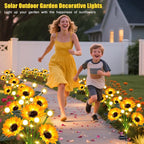 Solar Lights Outdoor Garden Decor, 4 Pack Sunflower - Image 5