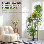 TOSKING 5 Tier Tall Plant Stand Indoor Outdoor, Heavy Duty Corner Shelf - Image 3