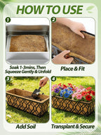 24in Tapered Coco Liners for Window Planter Box - Image 7