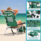 ABORON Tanning Chair with Face Hole, 5-Position Adjustable Reclining Beach - Image 6