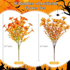 AGIRL 16 Bundles Artificial Fall Flowers Outdoor Indoor Decoration, No Fade - Image 6