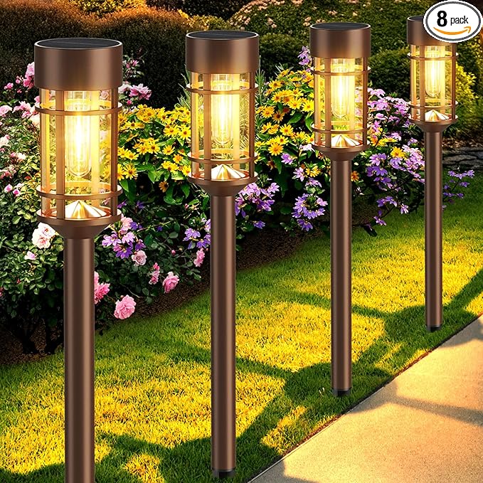 Mancra 8 Pack Solar Outdoor Lights, Bright Up to 10 Hrs Solar Lights Outdoor by Mancra