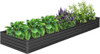 12x4x1FT Galvanized Raised Garden Bed Kit, Vegetable Boxes-Rectangle Metal by DIIYIV