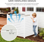 Kozyard 50" W x 48" H Outdoor Privacy Screens Aluminum Post, Air Conditioner - Image 2