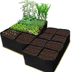 CJGQ 2 Pack Fabric Raised Garden Bed 6x3x1ft Garden Grow Bed Bags by CJGQ