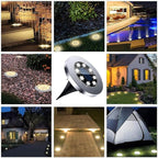 Solar Ground Lights, Waterproof Solar Garden Lights, Upgraded Outdoor Garden - Image 6