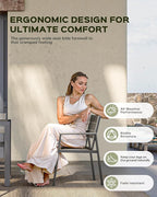 7-Piece Outdoor Dining Set, Aluminum Dining Table Set - Image 3
