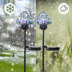 Solar Outdoor Lights Decorative Solar Glass Mushroom Lights Waterproof LED - Image 6