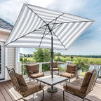 JEAREY 6.5x10 ft Rectangular Patio Umbrellas Rectangle Outdoor Umbrella - Image 6