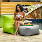 Jaxx Leon Outdoor Bean Bag Ottoman - Image 7