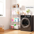 4 Tiers Shelf Metal Storage Shelves Wire Rack Closet Organizers - Image 8