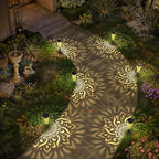 6 Pack Solar Lights Outdoor Garden Decorative Mandala Solar Garden Lights - Image 2