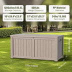 DRATO 120 Gallon Large Deck Box, Outdoor Storage Box - Image 6