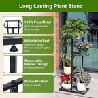 Plant Stand Indoor Outdoor, Corner Metal Plant Stands, Heavy Duty Tall Planter - Image 2