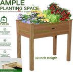 34x18x30in Wooden Raised Garden Bed - Image 6