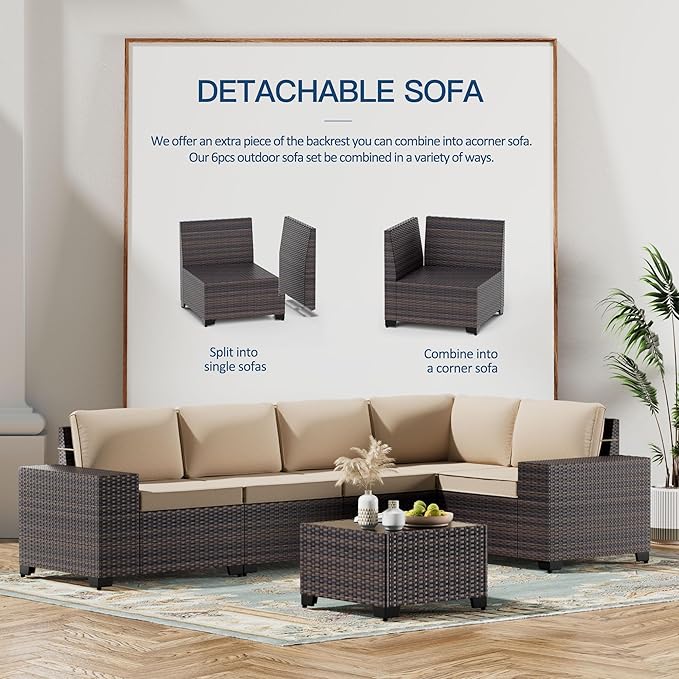 Kullavik 7 Pieces Outdoor Patio Furniture Set - Image 4