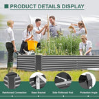 Land Guard 8×4×2 ft Galvanized Raised Garden Bed Kit, Galvanized Planter Raised - Image 5