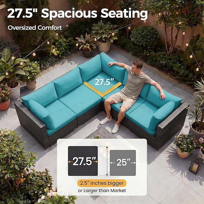 NICESOUL 13 Piece Patio Furniture Set - Image 5