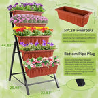 Homdox 3.74FT Vertical Garden Bed, 5 Tiers Raised Garden Planter, 23 * 26 * - Image 2