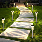 Mancra 12 Pack Solar Pathway Lights Outdoor, Waterproof Metal Solar Outdoor - Image 2
