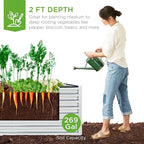 Best Choice Products 6x3x2ft Outdoor Metal Raised Garden Bed, Deep Root Box - Image 4