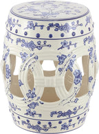 JONATHAN Y TBL1027A Lucky Coins 16" Chinese Ceramic Drum Indoor/Outdoor Garden by JONATHANY