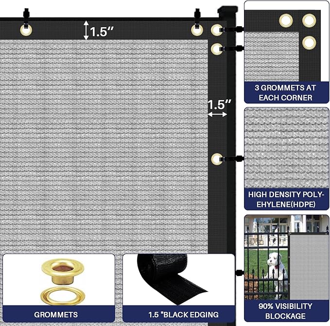 Windscreen4less Privacy Fence Screen Heavy Duty Windscreen Fencing Mesh Fabric - Image 4
