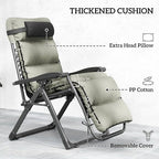 Outsunny Zero Gravity Chairs Set of 2, Reclining Folding Zero Gravity Lounge - Image 6