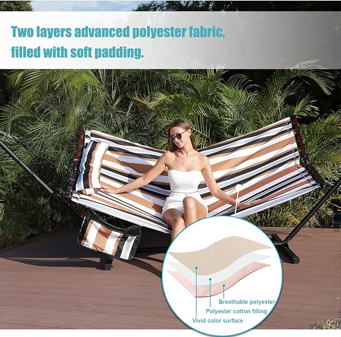 TegerDeger 12FT 2 Person Hammock Large Hammock 450LB Capacity - Image 5