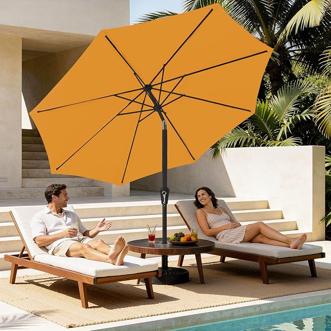 MEWAY 9ft Patio Umbrella Outdoor Table Umbrellas - Image 2