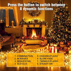 Nisocy 33FT LED String Lights Outdoor Waterproof – Warm White Fairy Lights - Image 2