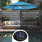 Best Choice Products 10ft Solar LED Offset Cantilever Hanging Market Patio - Image 4